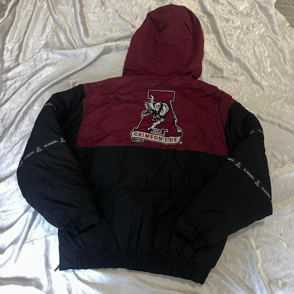 Vintage 90s Alabama Crimson Tide Insulated Hooded Jacket size large sportswear